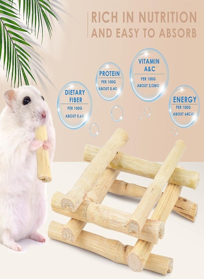 Bissap 170g/0.3Ib Sweet Bamboo Sticks for Rabbits, Bunny Chew Toys for Rabbits Hamster Chinchilla Guinea Pigs Rabbit Squirrel Small Animals Natural Treats Teeth Grinding Chew Sticks - Image 2